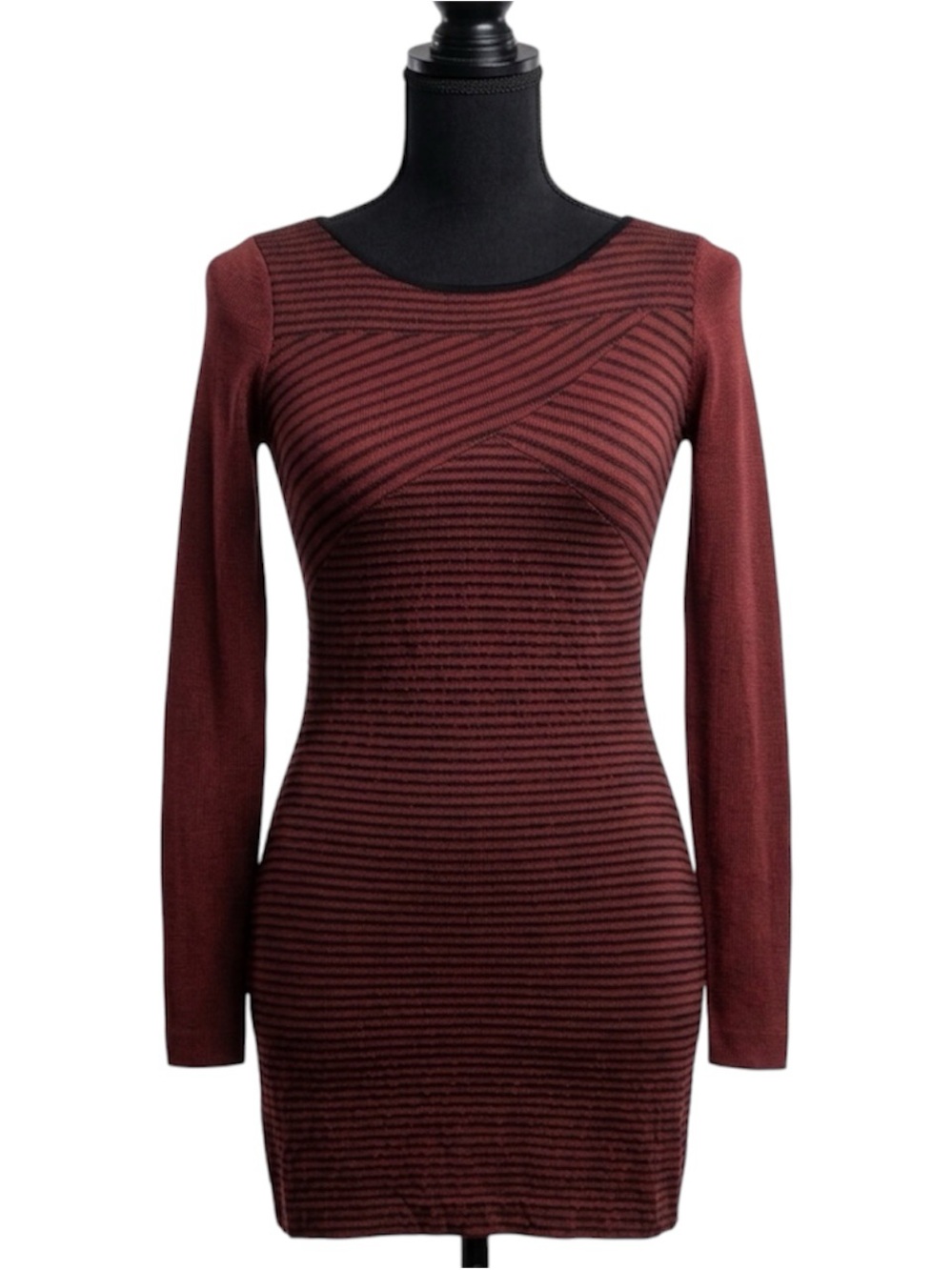 Intimately Free People Striped Cut-Out Long Sleeve Mini Dress Size M/L